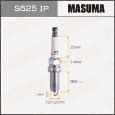 Свеча зажигания Masuma Iridium+Platinum ILKAR7L11 с иридиевым электродом, арт. S525IP