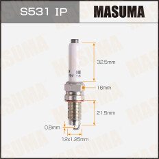 Свеча зажигания Masuma Laser Platinum PZKER7B8EGS с платиновым электродом, арт. S531IP