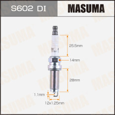 Свеча зажигания Masuma Double Iridium DILZKAR7C11S с иридиевым электродом и удлиненной резьбой, арт. S602DI