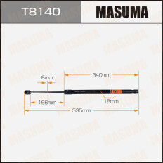 Упор газовый багажника MASUMA, L=535mm (1/40)