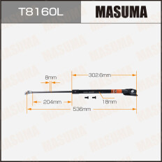 Упор газовый багажника MASUMA, L=536mm (1/40)