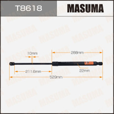 Упор газовый багажника MASUMA, L=529mm  (1/40)