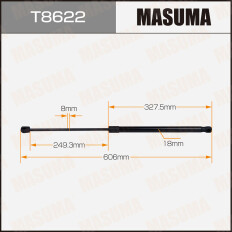 Упор газовый багажника MASUMA, L=606mm (1/40)
