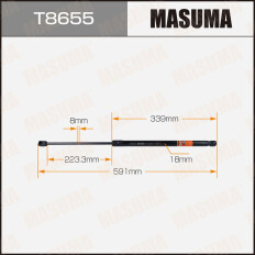 Упор газовый багажника MASUMA, L=591mm (1/40)