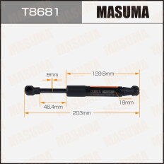 Упор газовый стояночного тормоза MASUMA, L=203mm (1/40)