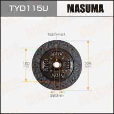 Диск сцепления Masuma (225х150х21х29.8мм), арт. TYD115U