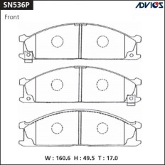 Колодки тормозные дисковые Sumitomo, комплект на ось (4 шт), арт. SN536P