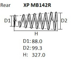 Пружина подвески NHK, задняя, арт. XP MB142R