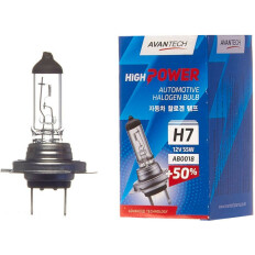 Лампа галогенная Avantech High Power H7 (PX26d, T11), 12В, 55Вт, 3200К, 1 шт, арт. AB0018