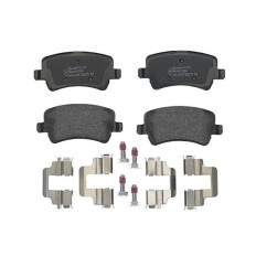 Колодки тормозные дисковые Brembo, комплект на ось (4 шт), арт. P24078