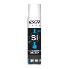 Смазка аэрозольная Lavr Silicone Spray, для резины и пластика, силиконовая, водостойкая, баллон 400мл, арт. Ln1543