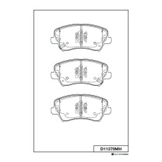 Колодки тормозные дисковые Kashiyama, передние, комплект на ось (4 шт), арт. D11379MH