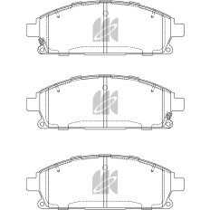 Колодки тормозные дисковые Kashiyama, комплект на ось (4 шт), арт. D1211MH