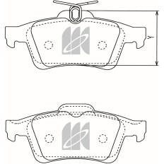 Колодки тормозные дисковые Kashiyama, задние, комплект на ось (4 шт), арт. D3132H