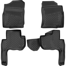 Коврики модельные Autofamily Element Element, для Toyota Land Cruiser Prado 1996+ (правый руль), для переднего и заднего ряда, полиуретан, черный цвет, 4 шт, арт. ELEMENTAN0222210