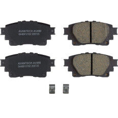Колодки тормозные дисковые Avantech, задние, комплект на ось (4 шт), арт. AV490