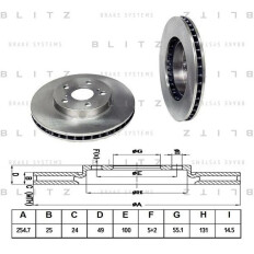 Диск тормозной Blitz, арт. BS0133