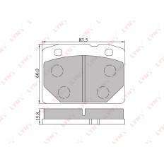 Колодки тормозные LYNXauto дисковые, арт. BD-4603