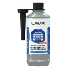 Комплексный очиститель топливной системы Lavr Complex Fuel System Cleaner Diesel, присадка в дизельное топливо, бутылка с насадкой 310мл, арт. Ln2124