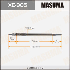 Свеча накаливания MASUMA DG-617 /OM642.940 (1/10/100)