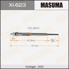 Свеча накаливания MASUMA PI-173 /4HK1 (1/10/80)