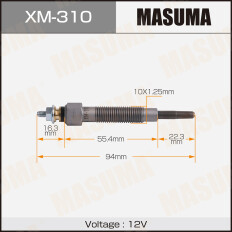 Свеча накаливания Masuma (4D56), арт. XM-310