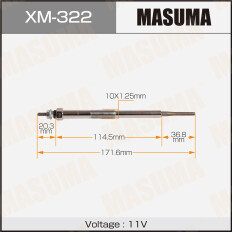 Свеча накаливания Masuma (4M41 DI), арт. XM-322