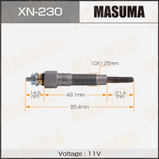 Свеча накаливания Masuma (RD28 / RD28ETI), арт. XN-230