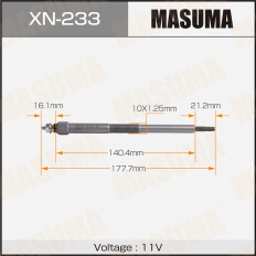 Свеча накаливания Masuma CP-72 /YD25 (1/10/100)