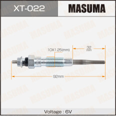 Свеча накаливания Masuma (2L-T), арт. XT-022