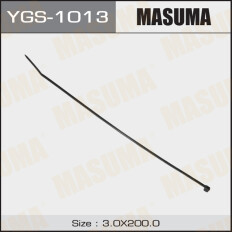 Хомут пластиковый (стяжка) Masuma, 3x200мм, черный, арт. YGS-1013, комплект 100 шт