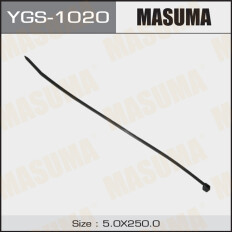 Хомут пластиковый (стяжка) Masuma, 5x250мм, черный, арт. YGS-1020, комплект 100 шт