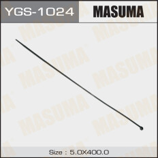 Хомут пластиковый (стяжка) Masuma, 5x400мм, черный, арт. YGS-1024, комплект 100 шт